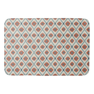 Boho Ikat Diamond Geometric Seamless Pattern Bath Mat