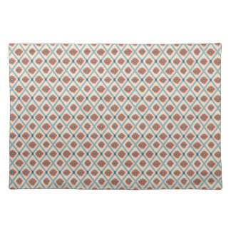 Boho Ikat Diamond Geometric Seamless Pattern Cloth Placemat
