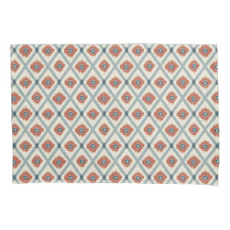 Boho Ikat Diamond Geometric Seamless Pattern Pillow Case