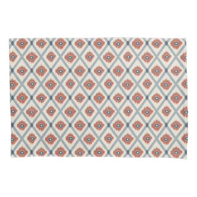 Boho Ikat Diamond Geometric Seamless Pattern  Pillow Case (Front)