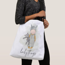 Boho Illustration Cute Baby Bear Name Sage Crossbody Bag