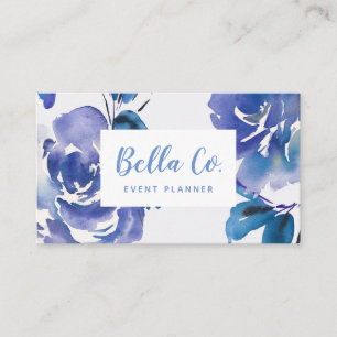 Boho Indigo Floral Business Card