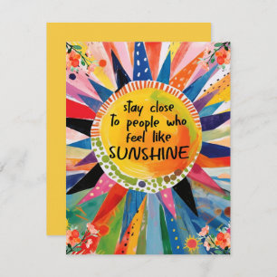 Boho Inspirational Sun Friendship Greeting Card