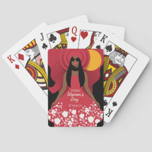 boho international womens day poker cards