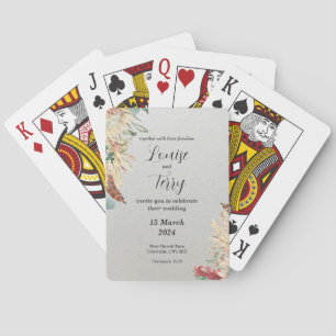 Boho Invitation Poker Cards