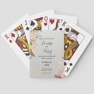 Boho Invitation Poker Cards