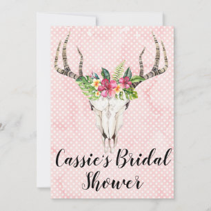 Boho Island Skull Bridal Shower Invitation