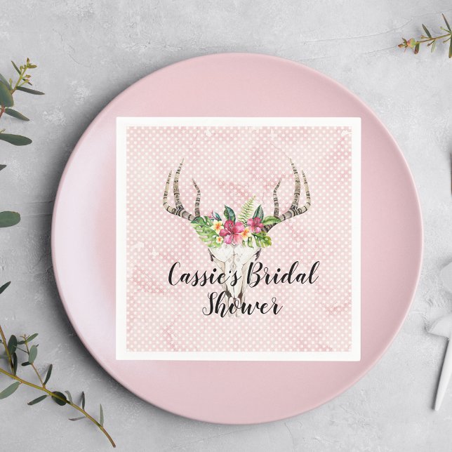 Boho Island Skull Bridal Shower  Napkins (Creator Uploaded)