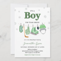 Boho It's a Boy Ice Hockey Baby Shower