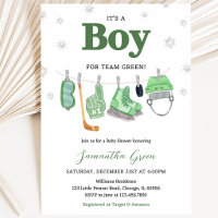 Boho It's a Boy Ice Hockey Baby Shower