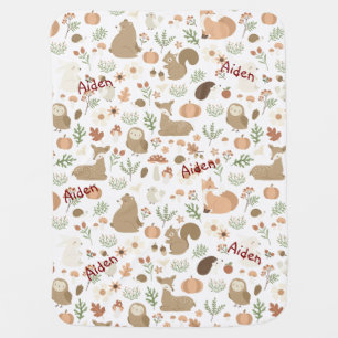 Boho Jangle safari Personlized kids Baby Blanket