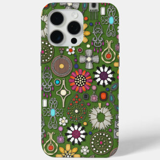 boho jewel treasures green iPhone 15 pro max case