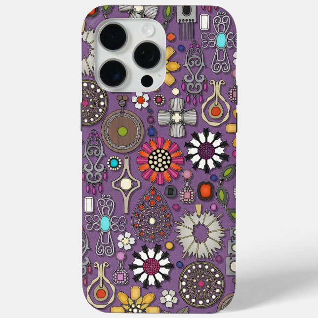 boho jewel treasures lilac Case-Mate iPhone case (Back)