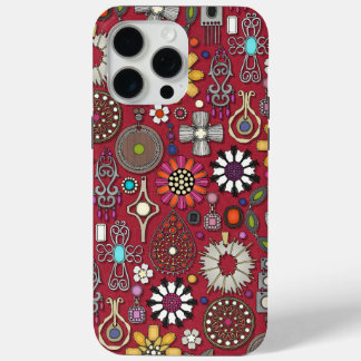 boho jewel treasures red iPhone 15 pro max case