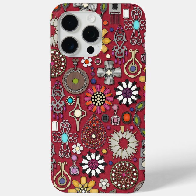 boho jewel treasures red Case-Mate iPhone case (Back)
