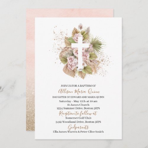 Boho Join us for a baptism of Invitation