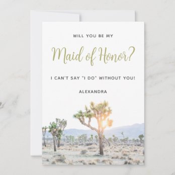 Joshua Tree Wedding: boho wedding maid of honor proposal