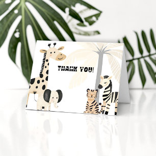 Boho Jungle Animals Baby Shower Thank You