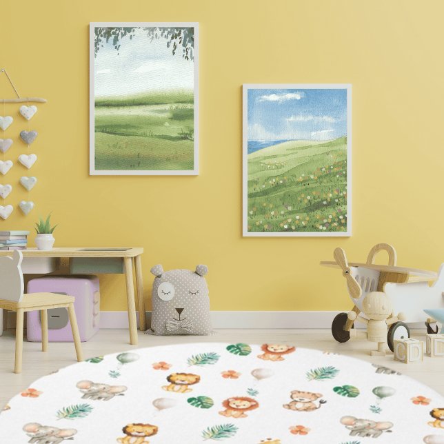 Boho Jungle Animals  Rug (Creator Uploaded)