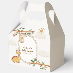 Boho Jungle Dino Clothesline Boy Baby Shower Favor Boxes