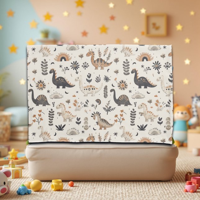 Boho Jungle Dinosaur Pattern Pillow Case (Creator Uploaded)