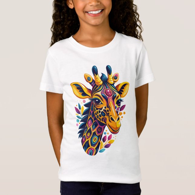 Boho Jungle Giraffe T-Shirt (Front)