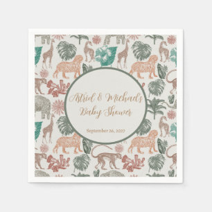 Boho Jungle Safari Baby Shower  Napkins
