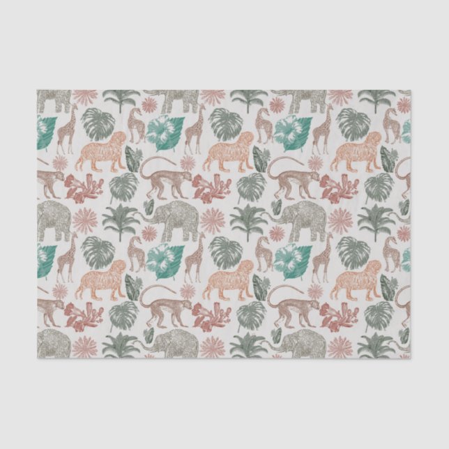 Boho Jungle Safari  Tissue Paper (Front)
