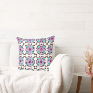 Boho Kaleidoscope Throw Pillow
