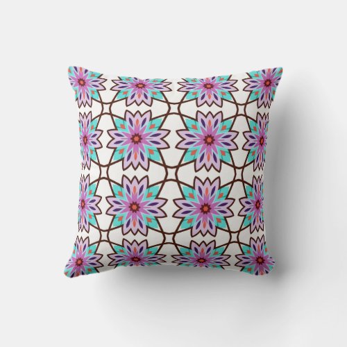 Boho Kaleidoscope Throw Pillow