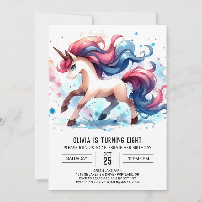 Boho Kids Horse Birthday  Invitation (Front)
