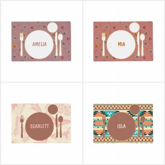 Boho Kids Montessori Placemats