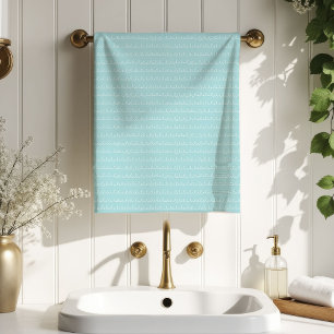 Boho Kids Towels Light Blue Swirls Birthday Accent