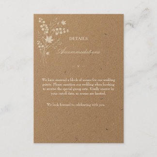 Boho Kraft Lunaria Accommodation Card
