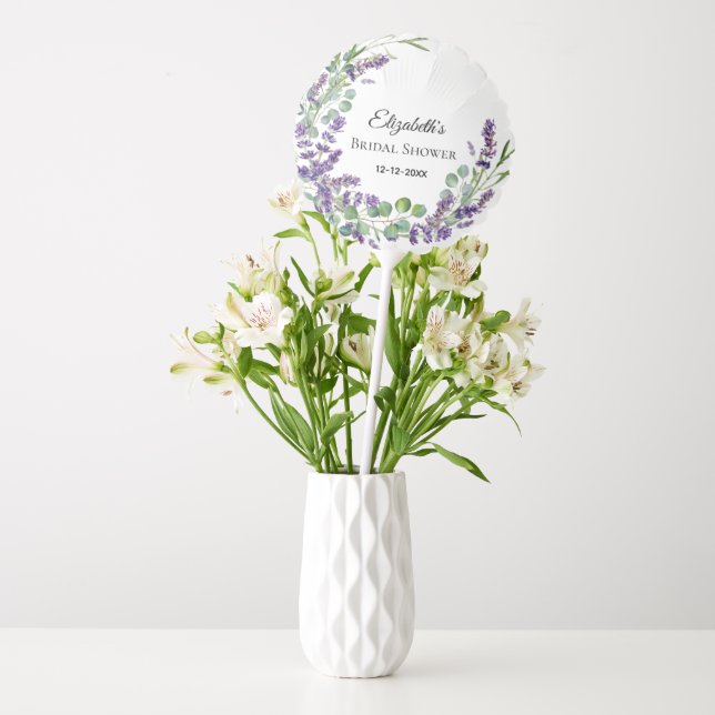 Boho Lavender Eucalyptus Bridal Shower  Balloon (Vase)