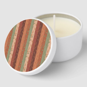 Boho Leaf Pattern – Rustic Botanical Design Mini Candle Favors
