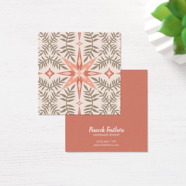 Boho Leafy Star Earring Necklace Jewelry Display (Desk)