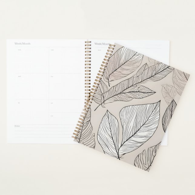 Boho leaves art planner (Display)