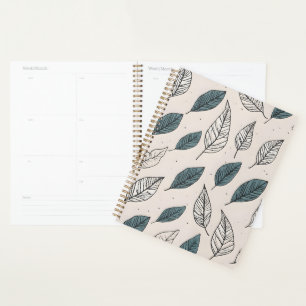 Boho leaves art planner