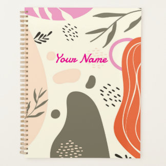 Boho leaves art Spiral Photo Notebook