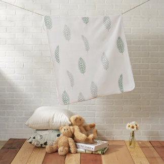 Boho Leaves Baby Blanket 