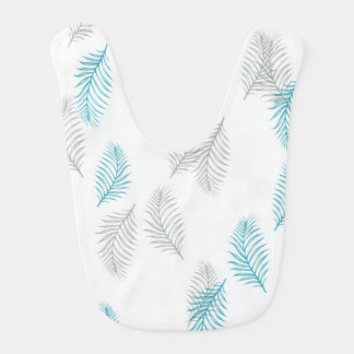 Boho Leaves Patterned Baby Bib