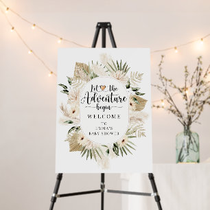 Boho Let The Adventure Begin Baby Shower  Foam Board