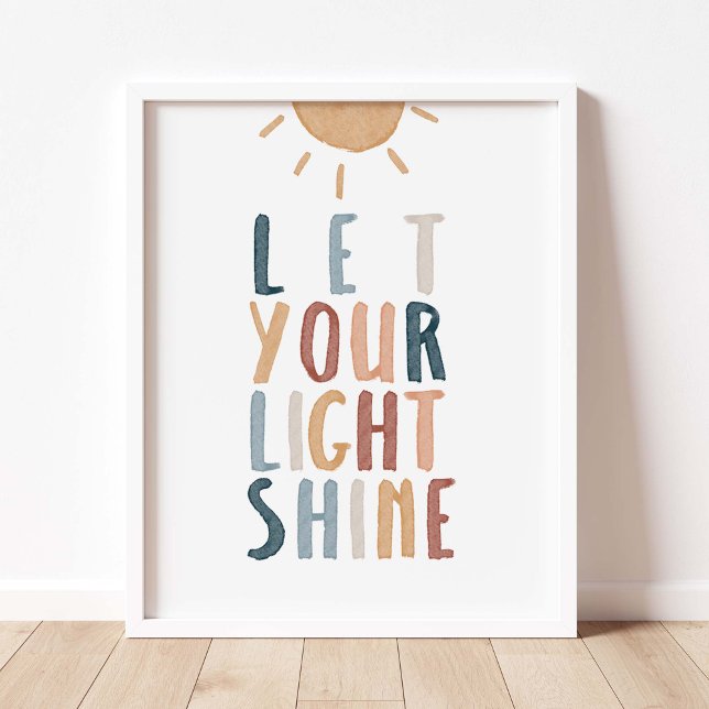 Boho let your light shine poster (Creator Uploaded)