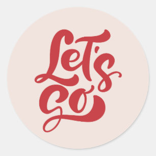 Boho Let's Go Bullet Journal  Classic Round Sticker