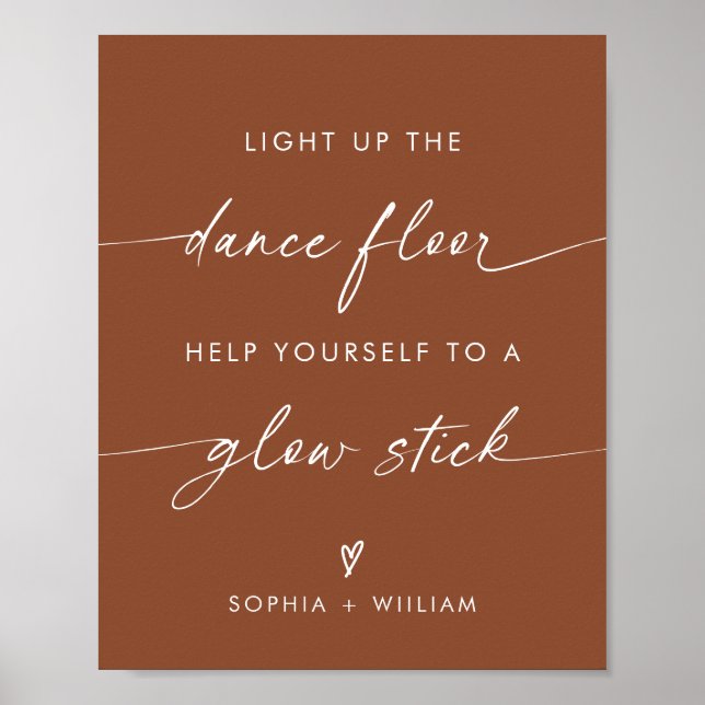 Boho Light Up the Dance Floor | Glow Sticks Sign (Front)