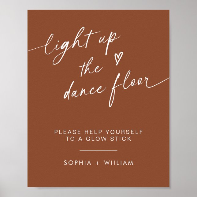 Boho Light Up the Dance Floor | Glow Sticks Sign (Front)