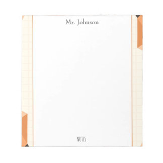 Boho Lines Frame Teacher Notepad