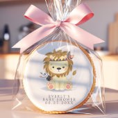Boho Lion Tribal Watercolor Baby Shower Sugar Cookie