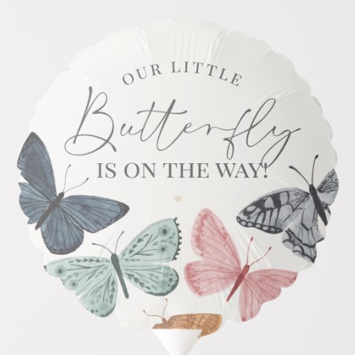 Boho Little Butterfly Baby Shower Tableware Balloon